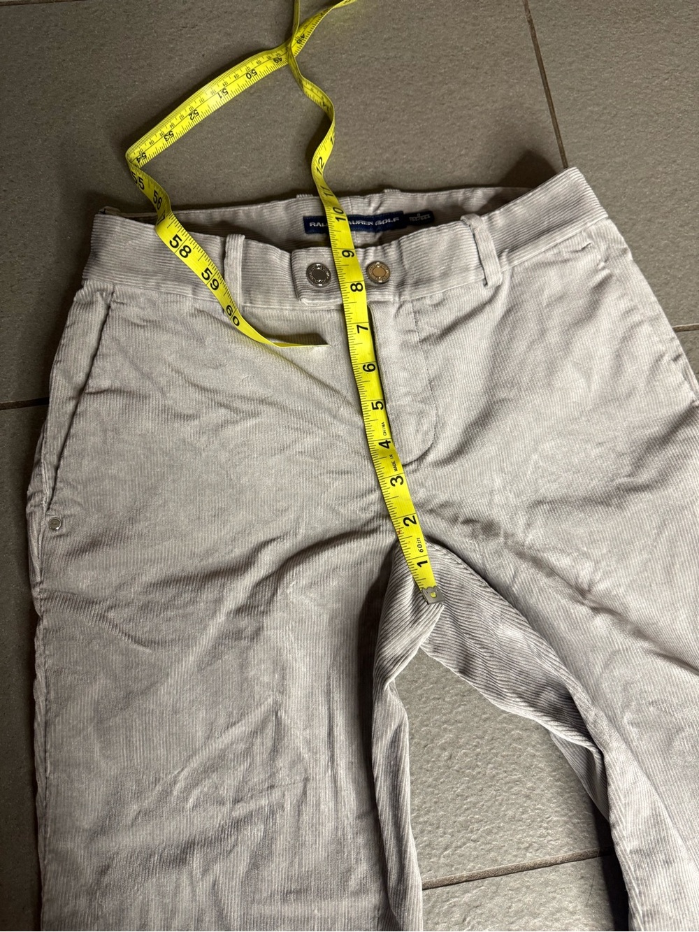 Ralph Lauren Golf Gray Corduroy Cropped Pants Stretch Size 0 - Picture 2 of 5